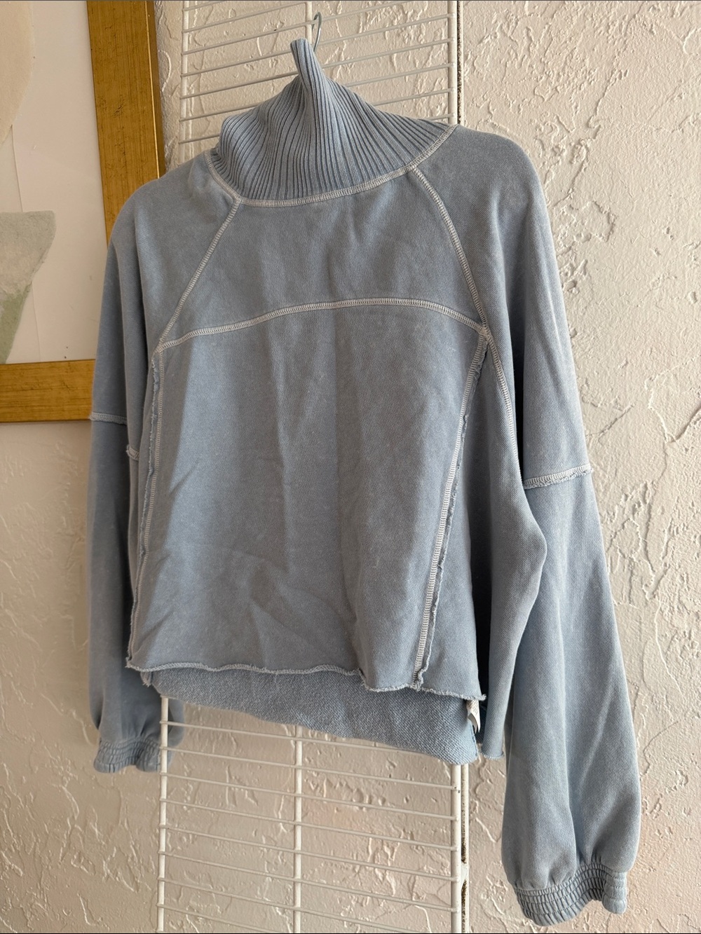 aerie Light Blue Turtleneck Sweatshirt